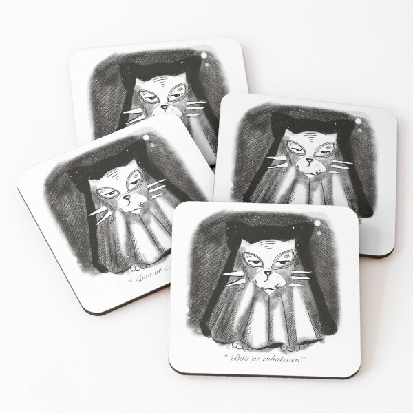 Item preview, Baddy cute cat ghost unbothered designed and sold by PersontwoArt.