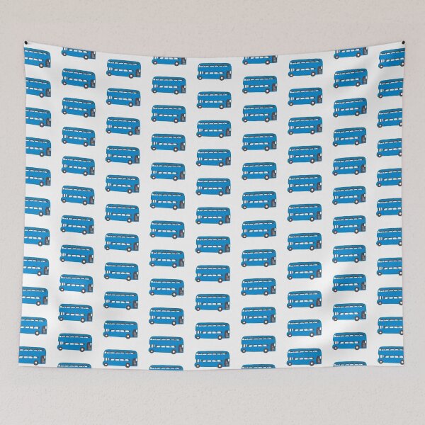 Item preview, Blue bus pattern | Double Decker Bus | Bus lover designed and sold by Lindsay Marie Patterns.