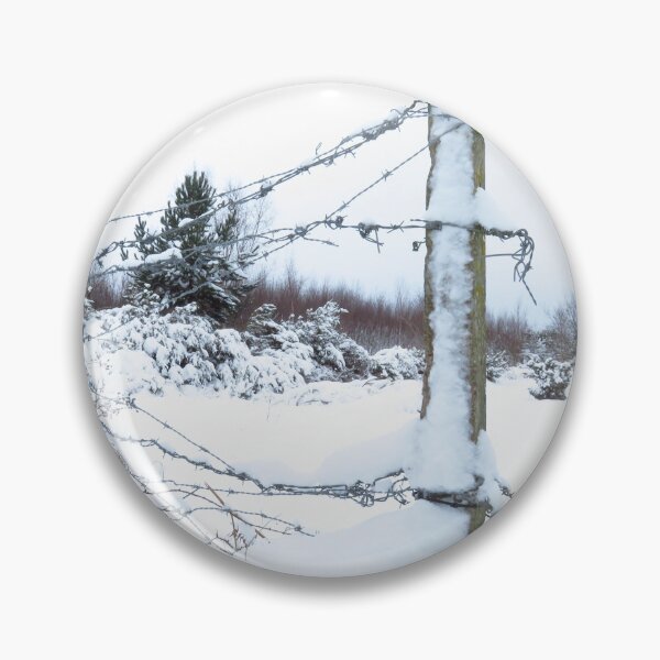 Item preview, Suffolk Snow Scene - Barbed Wire Fence designed and sold by wiggyofipswich.