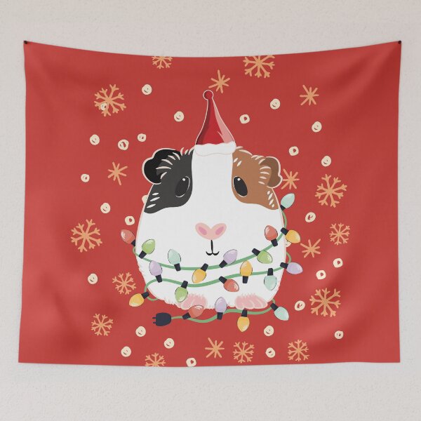Item preview, Christmas Guinea Pig - Tricolor 1 designed and sold by Lulupainting.