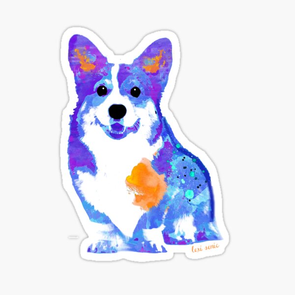a lone corgi Sticker