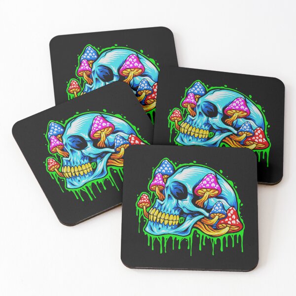 Item preview, ice_skull_head_psychedelic_mushrooms_illustrations designed and sold by Shuvra Gain.