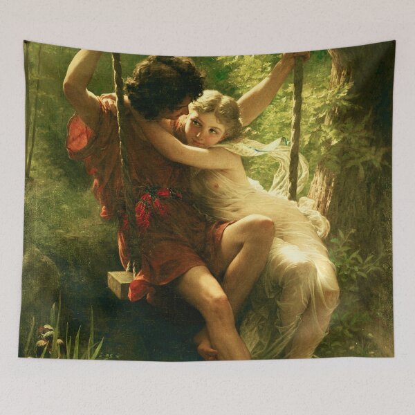 Item preview, Springtime by Pierre-Auguste Cot -- Enhanced vintage painting designed and sold by MagicStrawberry.