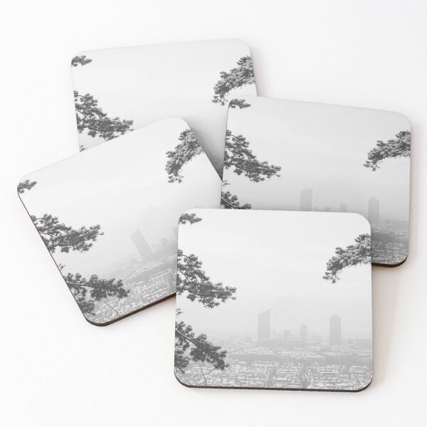 Item preview, Lyon in Black and White - Winter Cityscape in French City  designed and sold by CarolinaReina.