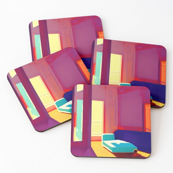 Item preview, Sunset in the Mediterranean Flat - Colorful Flat Art designed and sold by nelloryn.