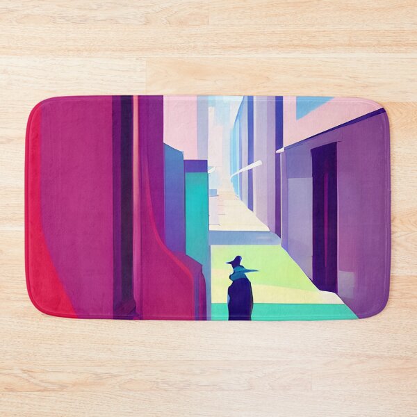 Item preview, Winter Pink Back Alley - Colorful Flat Art designed and sold by nelloryn.