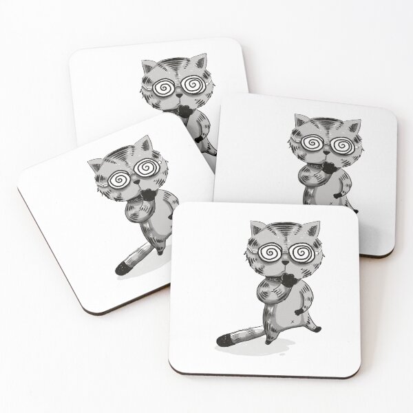 Item preview, Cute funny cat whoopsie wearing swirly glasses designed and sold by PersontwoArt.
