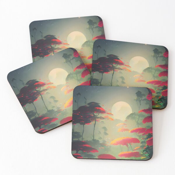 Item preview, Bright Night at the Red Forest - Anime-Inspired Illustration designed and sold by SolusVirent.