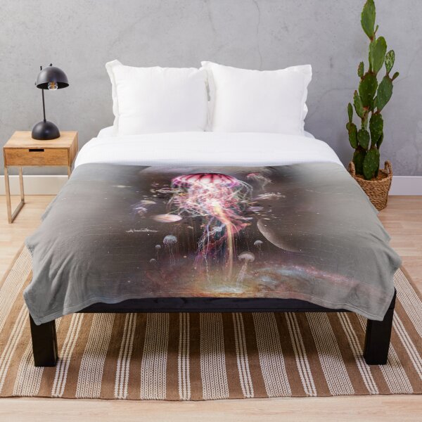 Item preview, Jellyfish Carnival cosmic mystical ocean galaxy psychedelic art designed and sold by MisprintArt.
