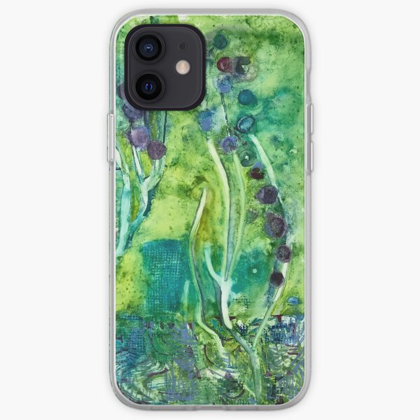 Green & Purple Hyacinth Watercolor iPhone Soft Case