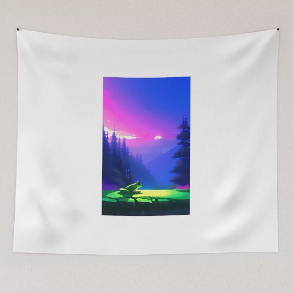 Item preview, Pink sunset frog designed and sold by omar-alsayed52.