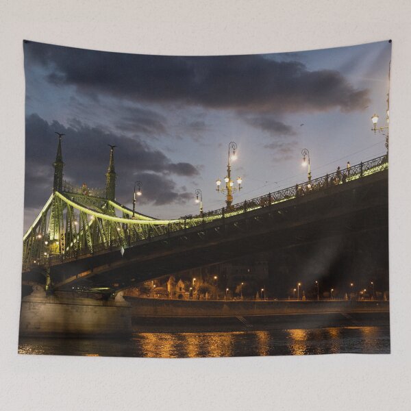 Item preview, Liberty Bridge at Night designed and sold by Marylou Badeaux.