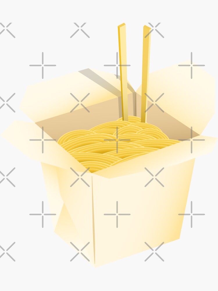 "Noodles Box" Sticker for Sale by genewaldesign Redbubble