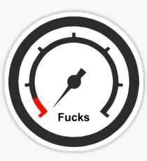 Zero Fucks Given Gauge Sticker