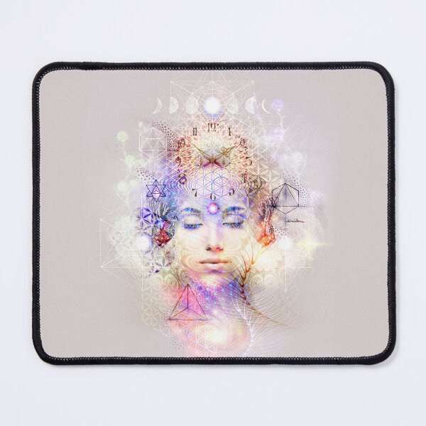Item preview, Divine Timing spiritual sacred geometry mystical meditation cosmic art designed and sold by MisprintArt.