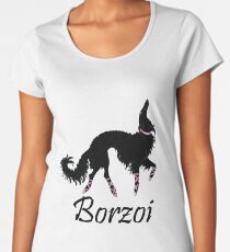 Ballet Borzoi Beauty In Black Women's Premium T-Shirt