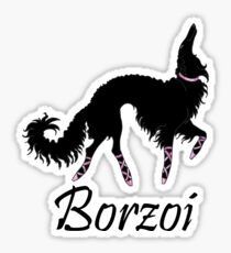 Ballet Borzoi Beauty In Black Sticker