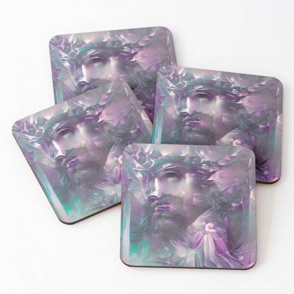 Item preview, Jesus Purple Purple Aqua Abstract Face  designed and sold by deniselynnimage.