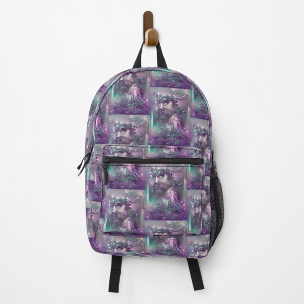 Item preview, Jesus Purple Purple Aqua Abstract Face designed and sold by deniselynnimage.