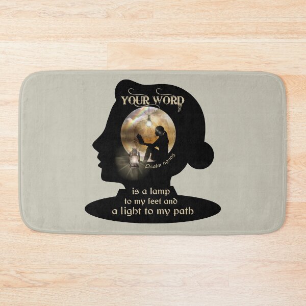 Item preview, Lamp to My Feet and Light to my Path - YOUR WORD - Christian T-shirt Female designed and sold by Narrow-Path.