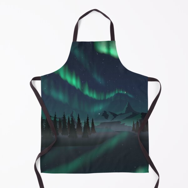 Item preview, Northern lights over the mountains designed and sold by Astrofruechtle.