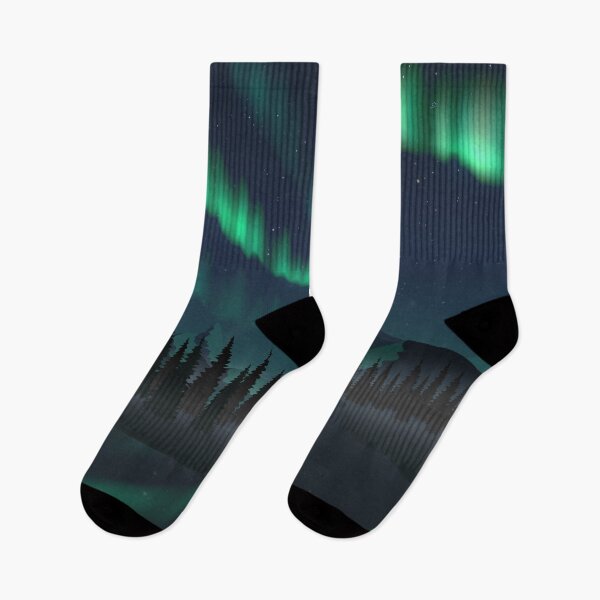 Item preview, Northern lights over the mountains designed and sold by Astrofruechtle.