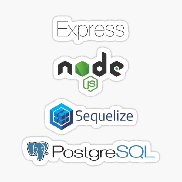 Item preview, ★ Express, NodeJS, Sequelize, PostgreSQL - 4x Sticker Combo Pack designed and sold by Geekvana ⧉.