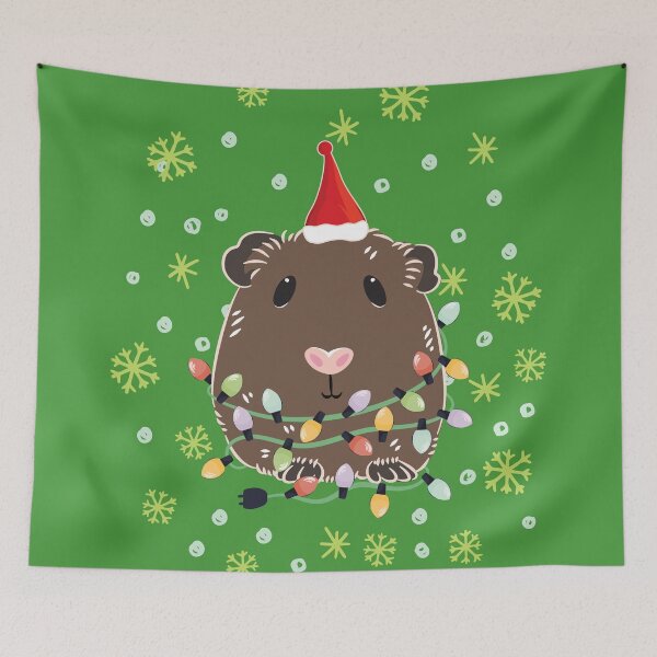 Item preview, Christmas Guinea Pig - Brown designed and sold by Lulupainting.