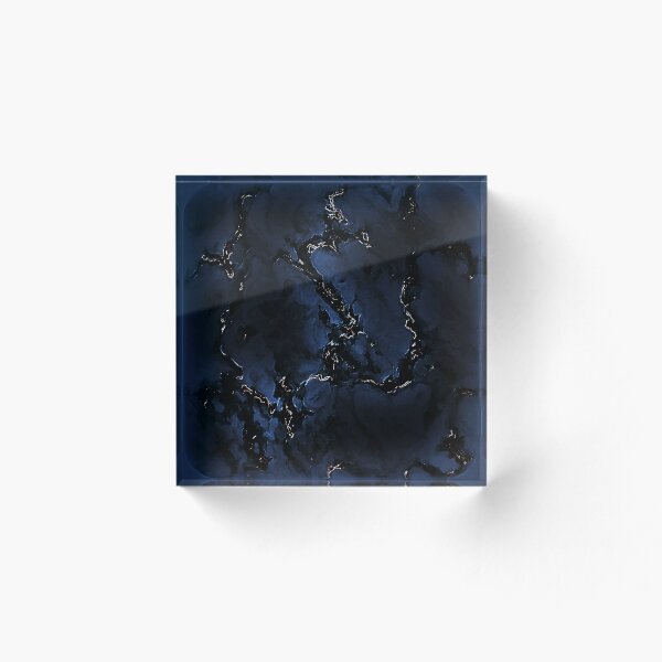 Item preview, Blue Bliss Hills - dark blue white beige black mauve marble pattern designed and sold by JaycraveDesigns.