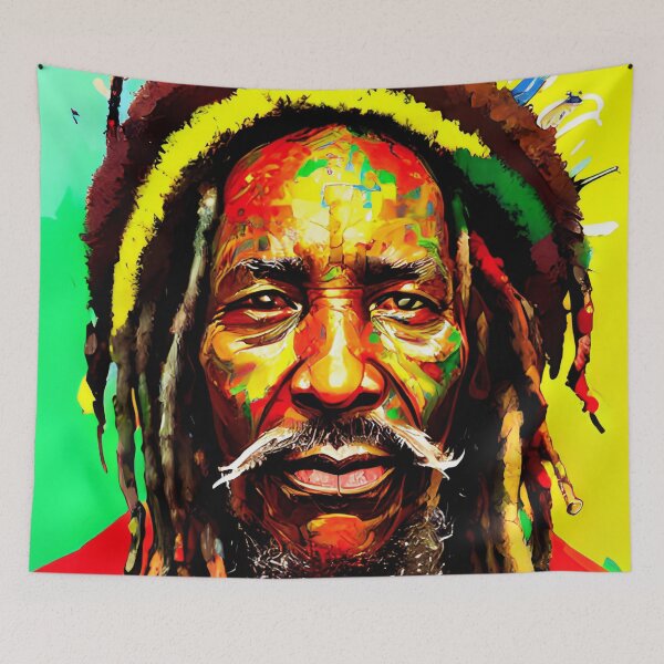 Aperçu de l'œuvre T-SHIRTS vibration reggae rasta créée et vendue par Mao-Bwolf.