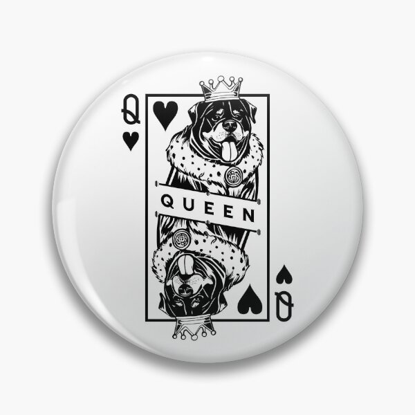 Item preview, Rottweiler Queen Of Hearts Dog Lover Playing Card Pop Art designed and sold by GrandeDuc.