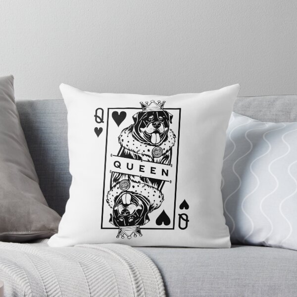 Item preview, Rottweiler Queen Of Hearts Dog Lover Playing Card Pop Art designed and sold by GrandeDuc.