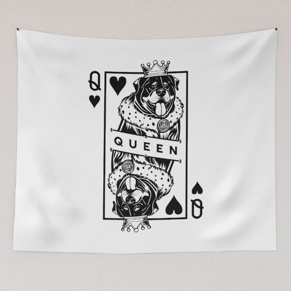 Item preview, Rottweiler Queen Of Hearts Dog Lover Playing Card Pop Art designed and sold by GrandeDuc.