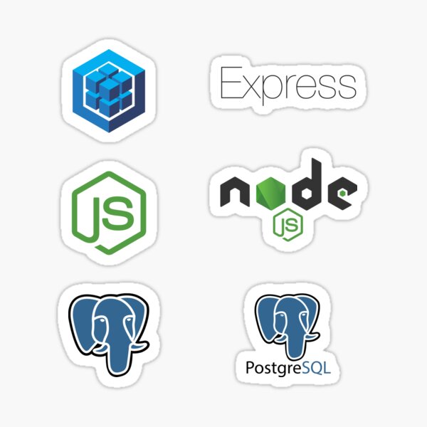 Item preview, ★ Sequelize, Express, NodeJS, PostgreSQL - 6x Sticker Combo Pack designed and sold by Geekvana ⧉.