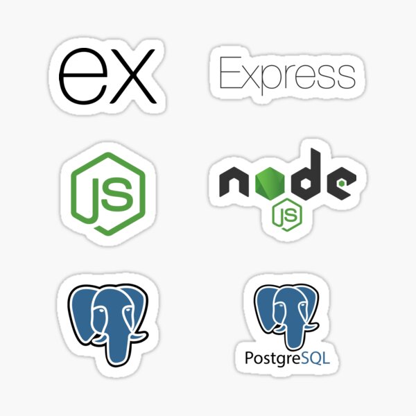 Item preview, ★ Express, NodeJS, PostgreSQL - 6x Sticker Combo Pack designed and sold by Geekvana ⧉.