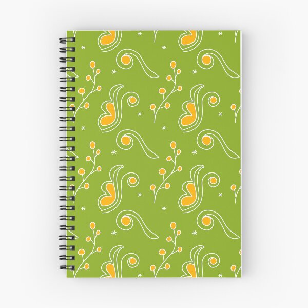 Item preview, Green and yellow vintage floral Pattern designed and sold by patternologyy.