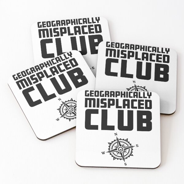 Item preview, geographically misplaced club  designed and sold by In-material creative designs.