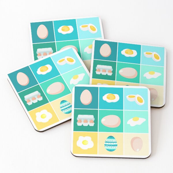 Item preview, Fried Egg Carton of Eggs, Funny Egg Patchwork Pattern Colourful Retro Vintage Yellow Easter designed and sold by marie-inks.