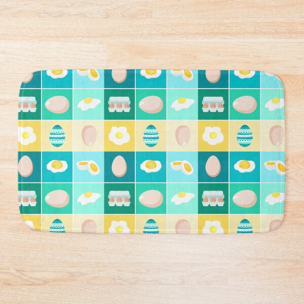 Item preview, Fried Egg Carton of Eggs, Funny Egg Patchwork Pattern Colourful Retro Vintage Yellow Easter designed and sold by marie-inks.
