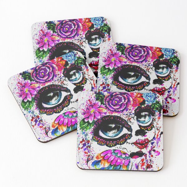 Item preview, Sugar Girl In Flower Crown Art Illustration designed and sold by Shuvra Gain.