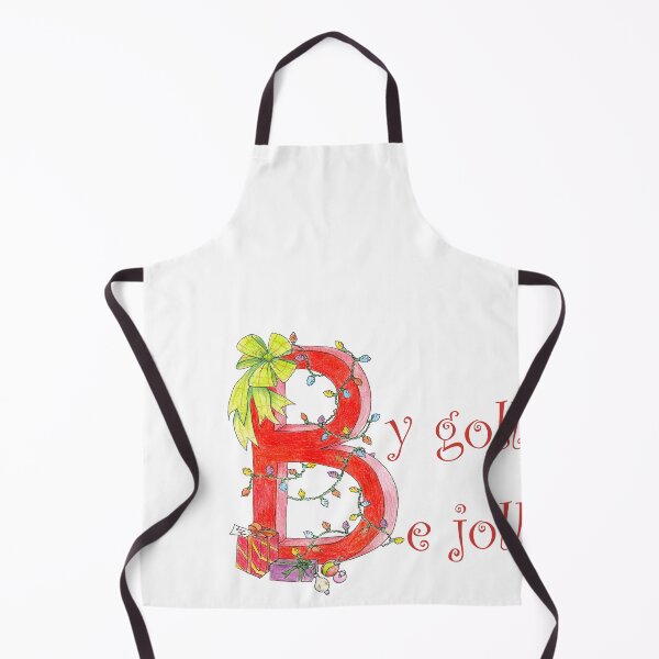 Item preview, Illuminated letter B with Christmas message. By golly be jolly. White Background designed and sold by janesg.