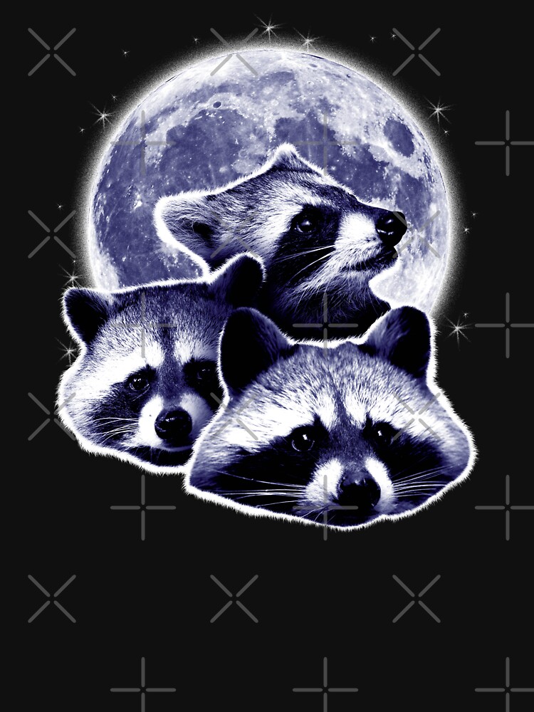 Full moon raccoon | Pullover Hoodie