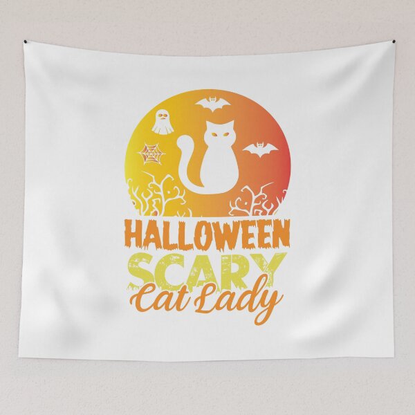 Item preview, Happy Halloween Scary Cat Lady designed and sold by W&M Store.