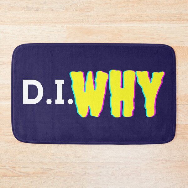 Item preview, DIY Satire D.I.Why Do It Yourself Funny Spooky Hologram Yellow retro vintage designed and sold by marie-inks.