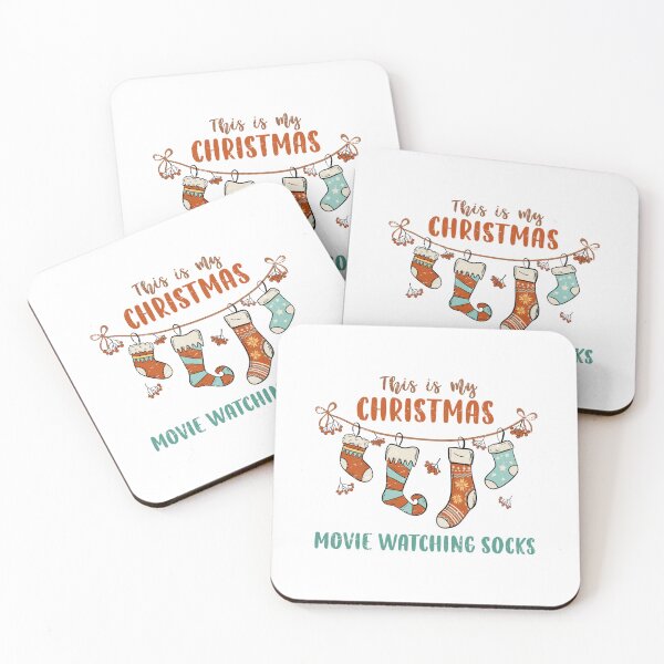 Item preview, This Is My Christmas Movie Watching Socks designed and sold by bumperapparels.