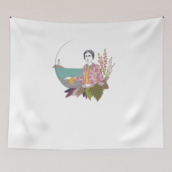 Item preview, Homenaje a Virginia Woolf Camiseta premium de cuello ancho designed and sold by MicheleHulse.
