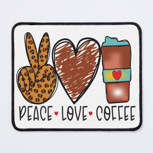 Item preview, pece love coffee designed and sold by AJB ⭐⭐⭐⭐⭐✔️.