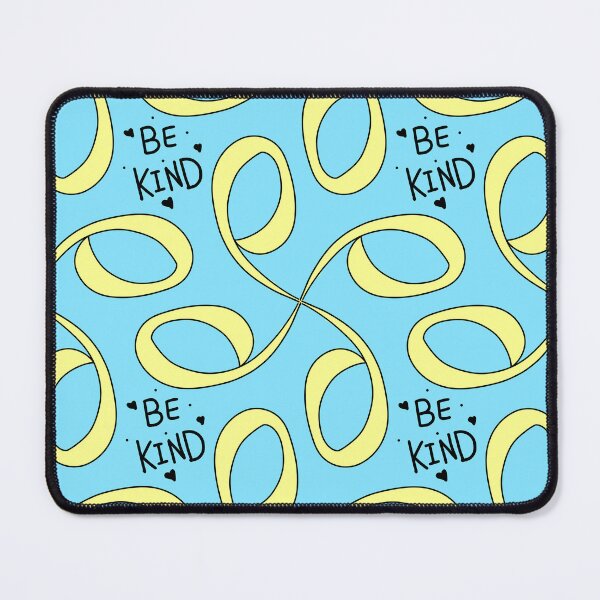 Item preview, Be Kind Yellow and light sky blue Pattern designed and sold by patternologyy.