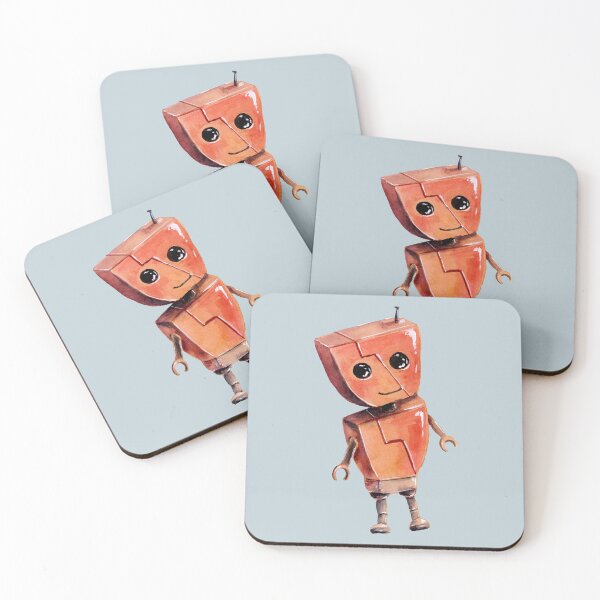 Item preview, Friendly Little Robot - Watercolour Illustration designed and sold by Pattokarts.