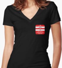I have a basketball game tomorrow Women's Fitted V-Neck T-Shirt